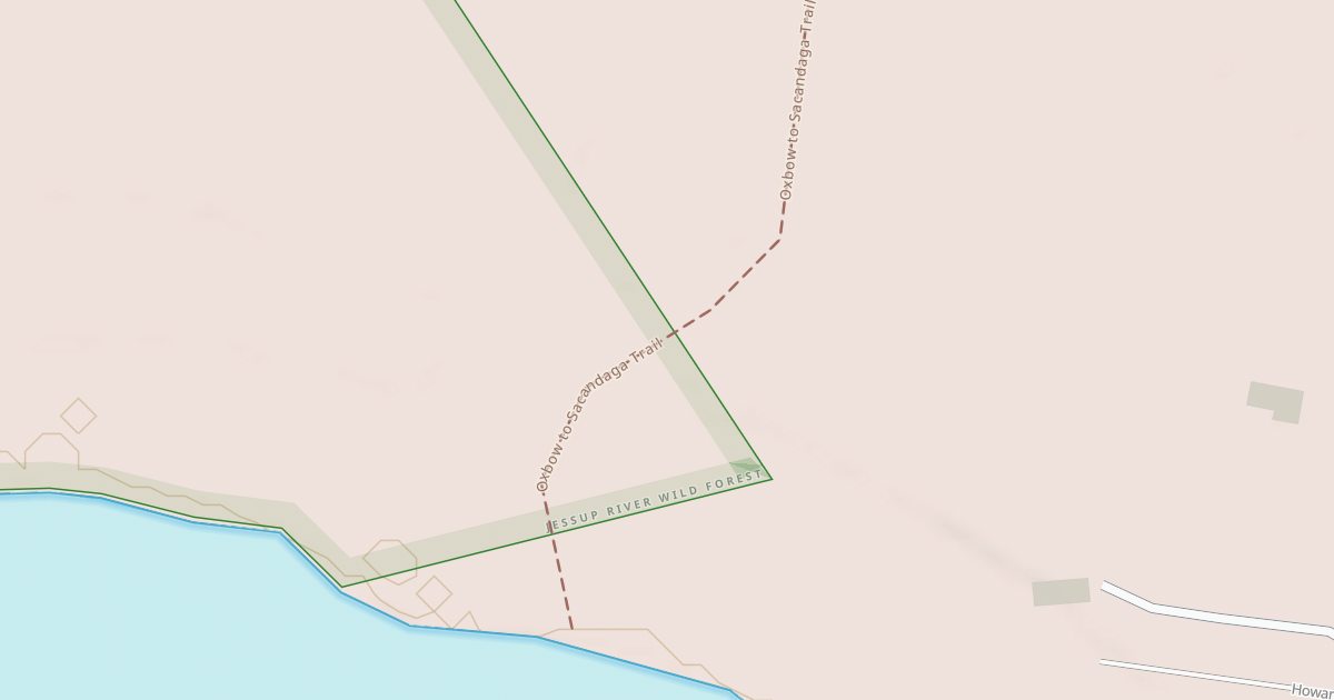 Map preview of Oxbow To Sacandaga Lake Trail