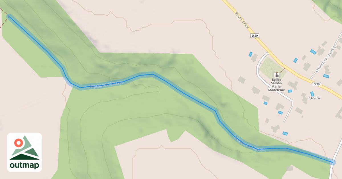 Map of Sentier de Breton