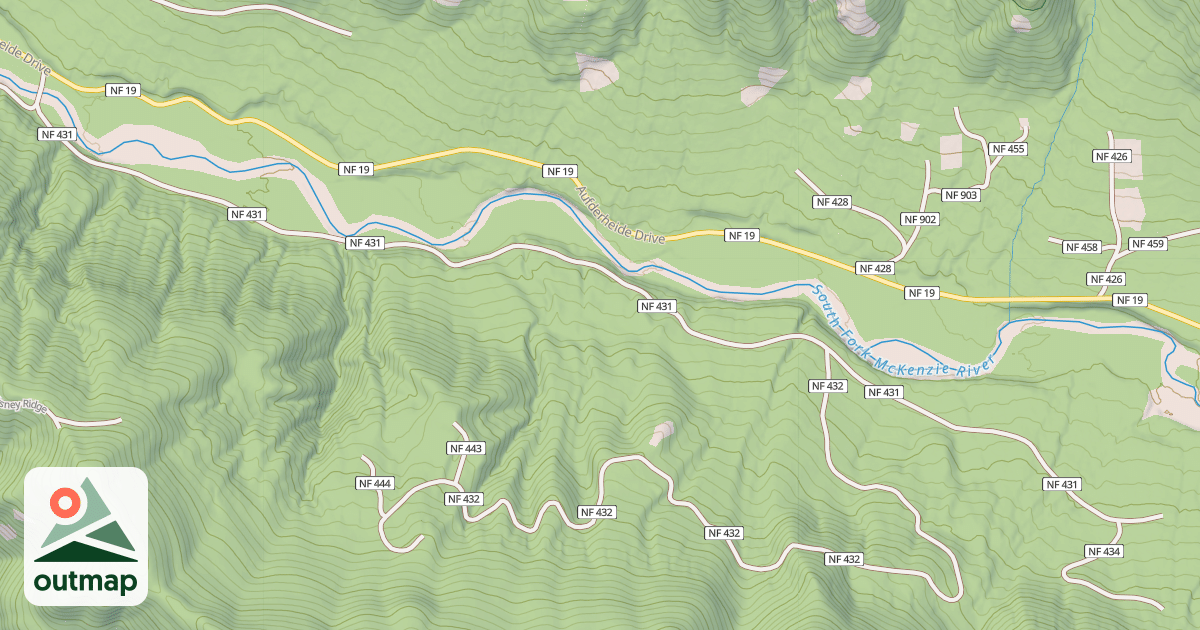 Map of CHUCKSNEY CREEK