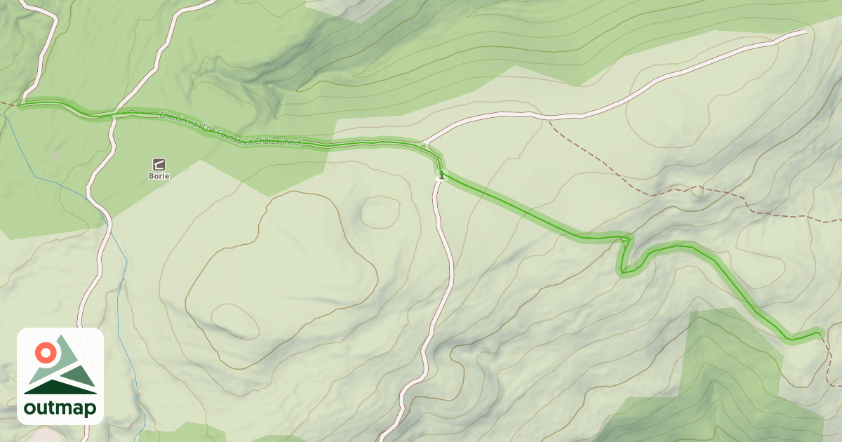 Map of Chemin rural de Caussols à Châteauneuf
