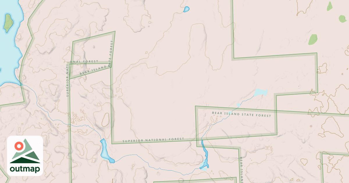 Map of Kawishiwi Triangle Creek