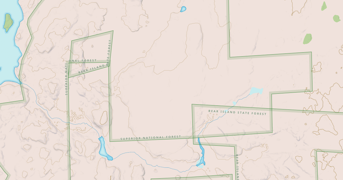 Map preview of Kawishiwi Triangle Creek