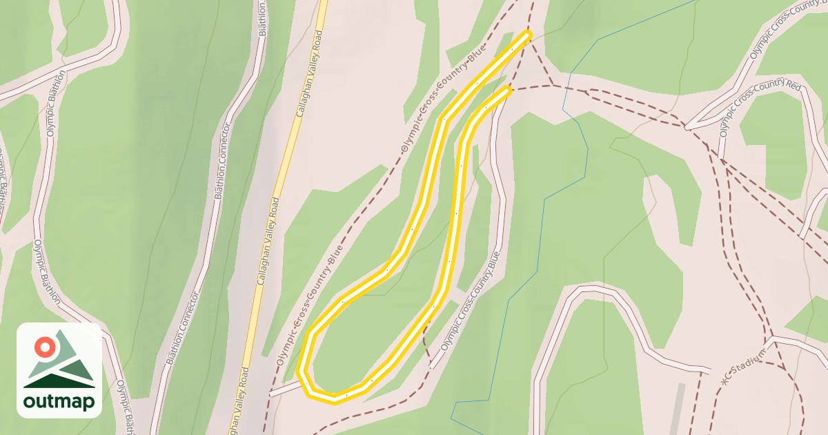 Map of Olympic Cross-Country Blue/Neverland