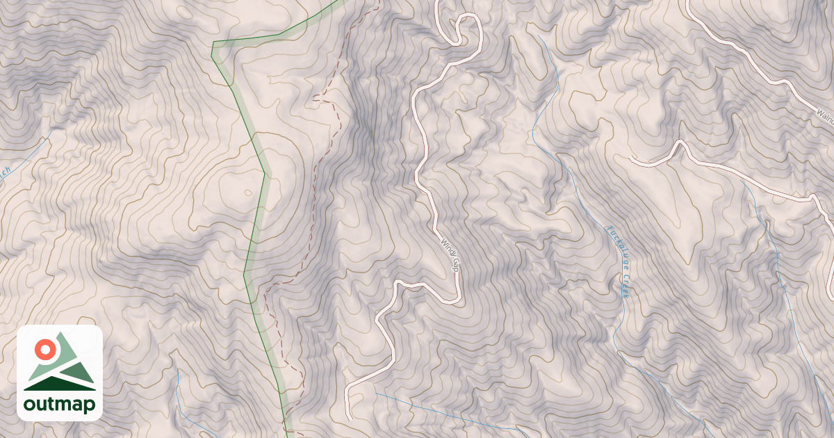 Map of WINDY GAP