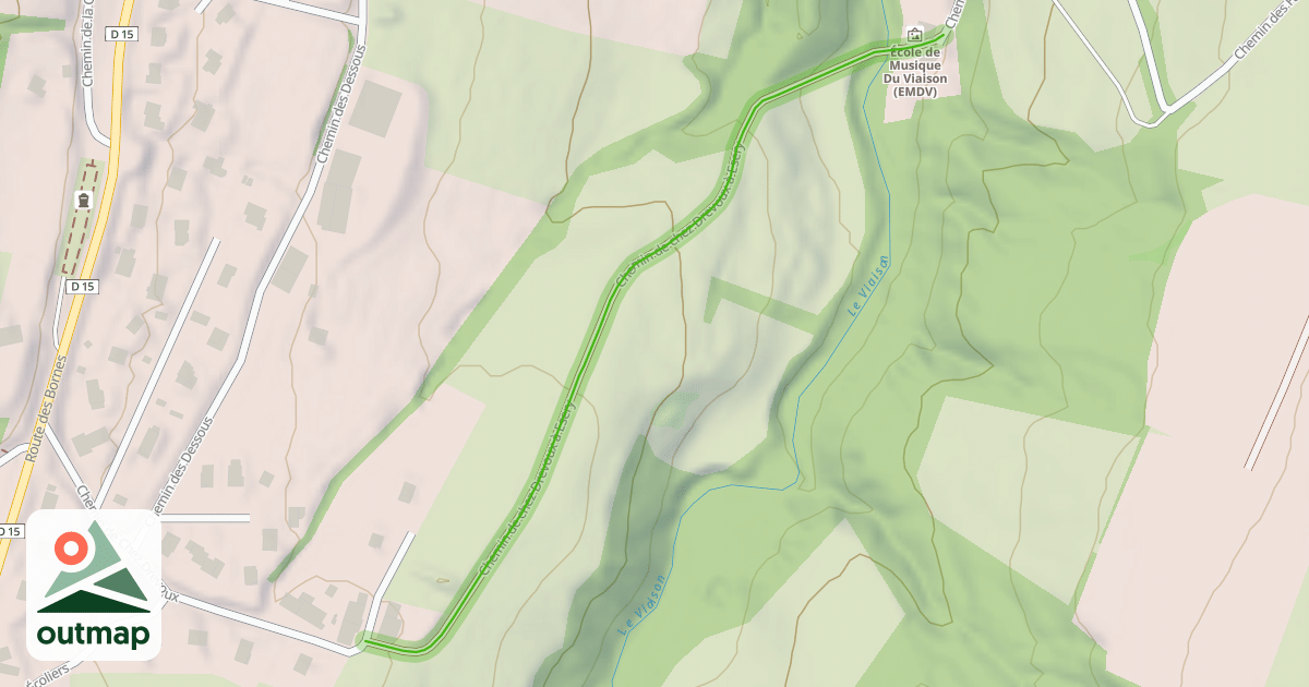 Map of Chemin de chez Drevoux à Esery
