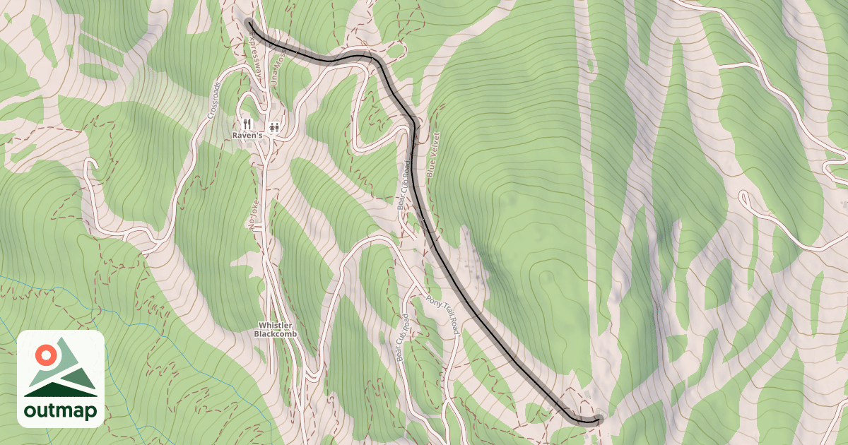 Map of Dave Murray Downhill - Upper