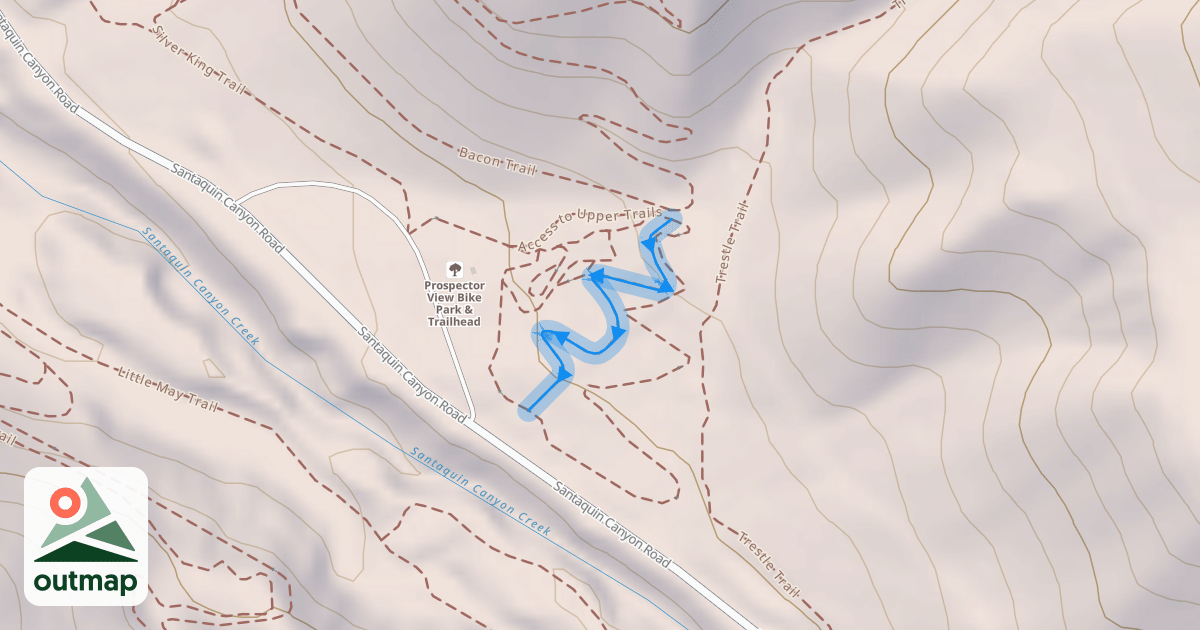 Map of Moderate Slalom Line Trail