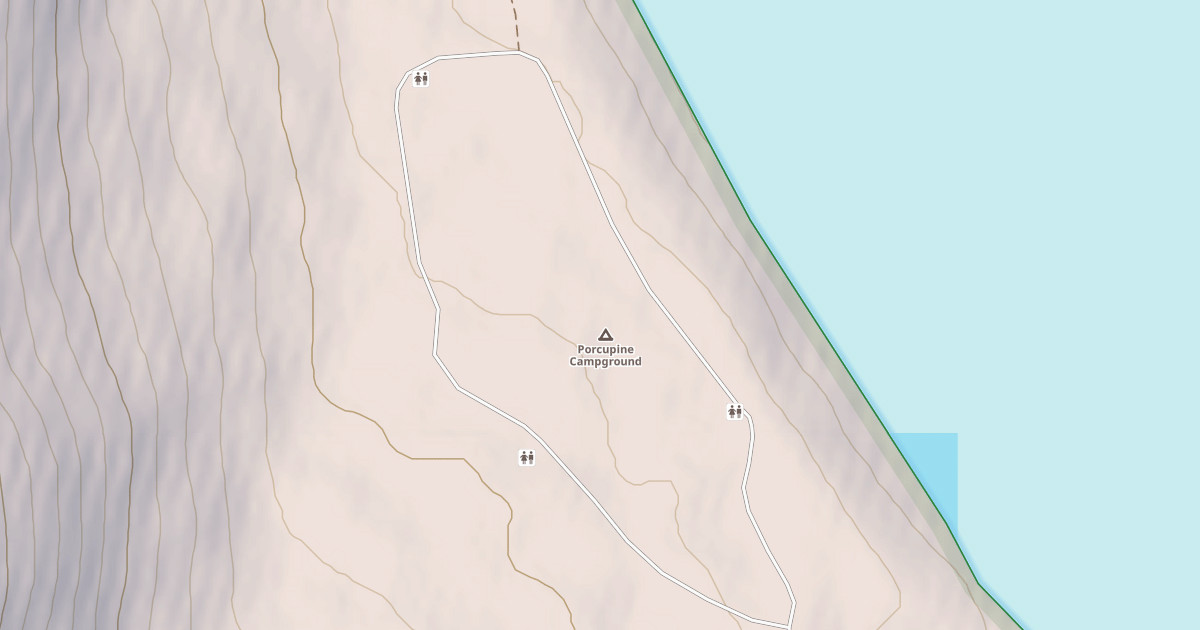 Map preview of PORCUPINE CREEK CAMPGROUND RD