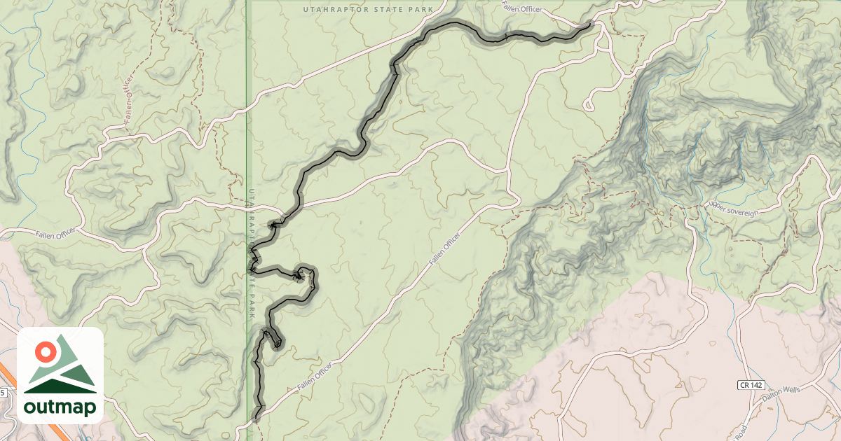 Map of Cedar Mountain Trail