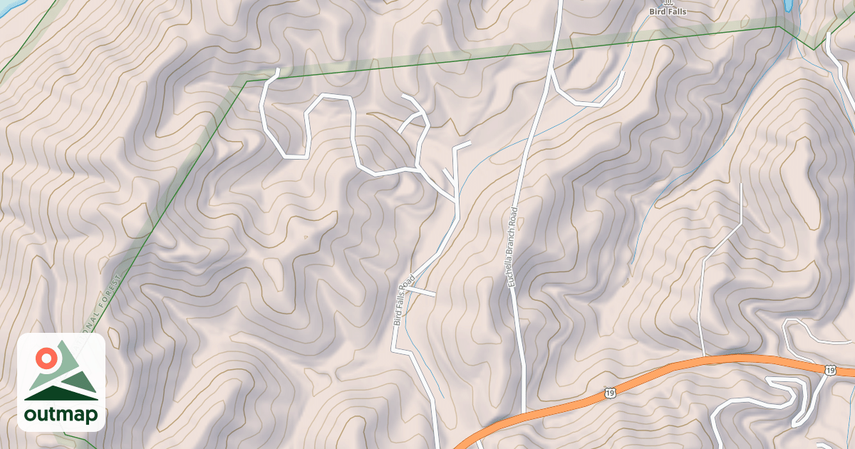Map of BIRD FALLS