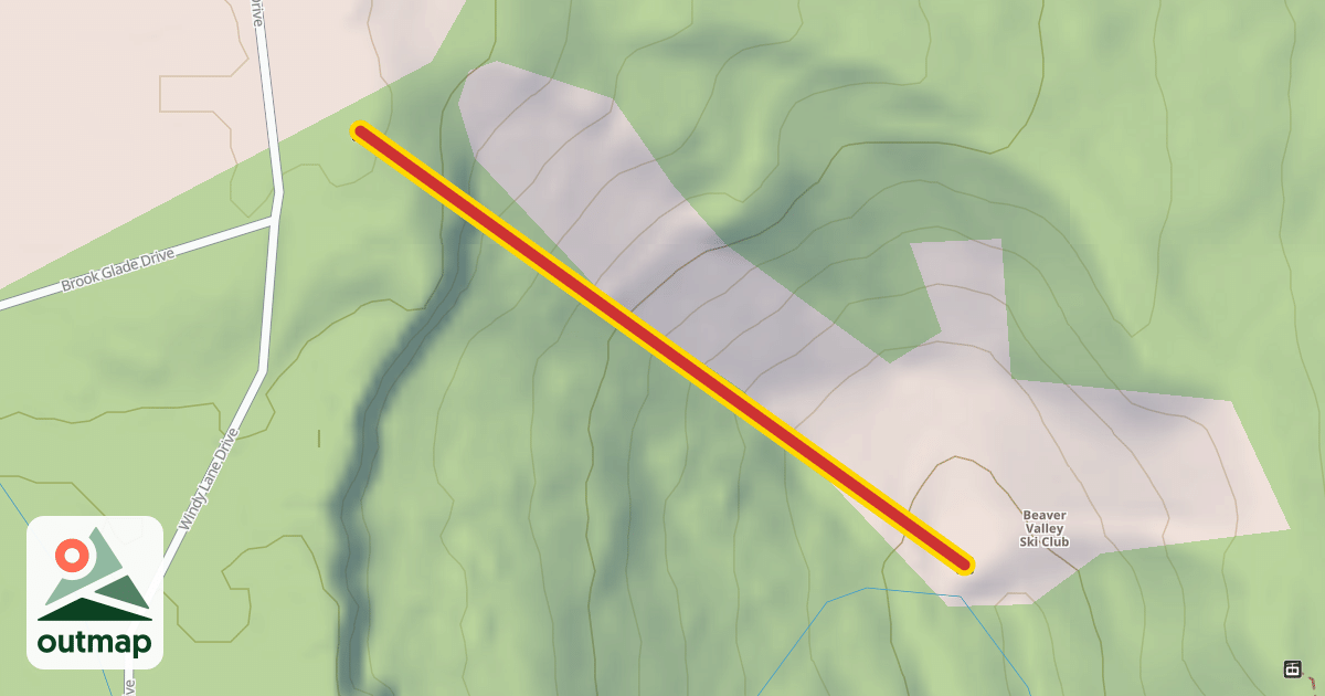 Map of Avalanche Quad Chair
