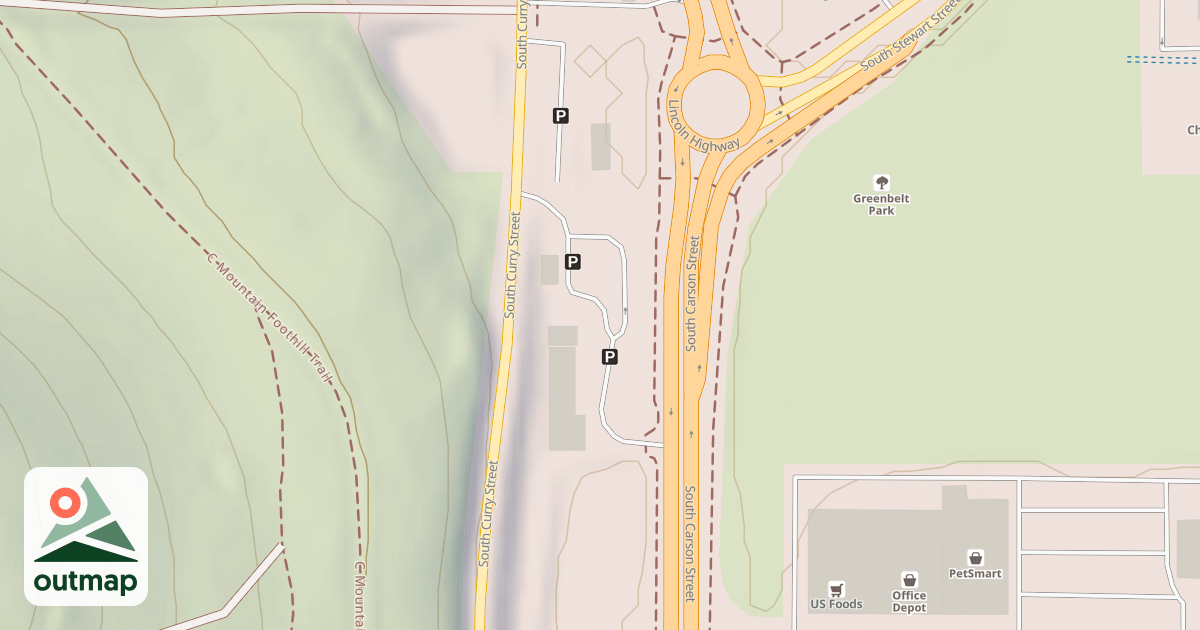 Map of CARSON DISTRICT OFFICE PARKING