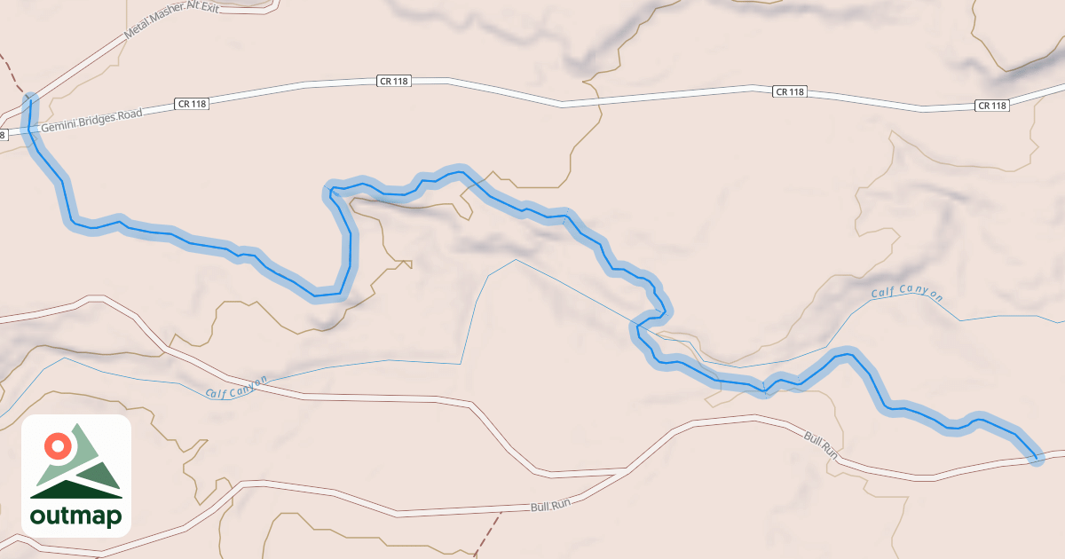 Map of Bull Run Connector Trail
