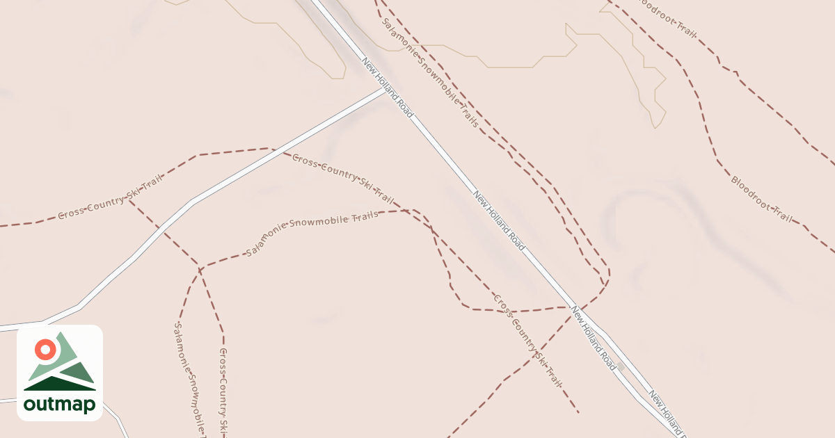 Map of Salamonie Snowmobile Trail