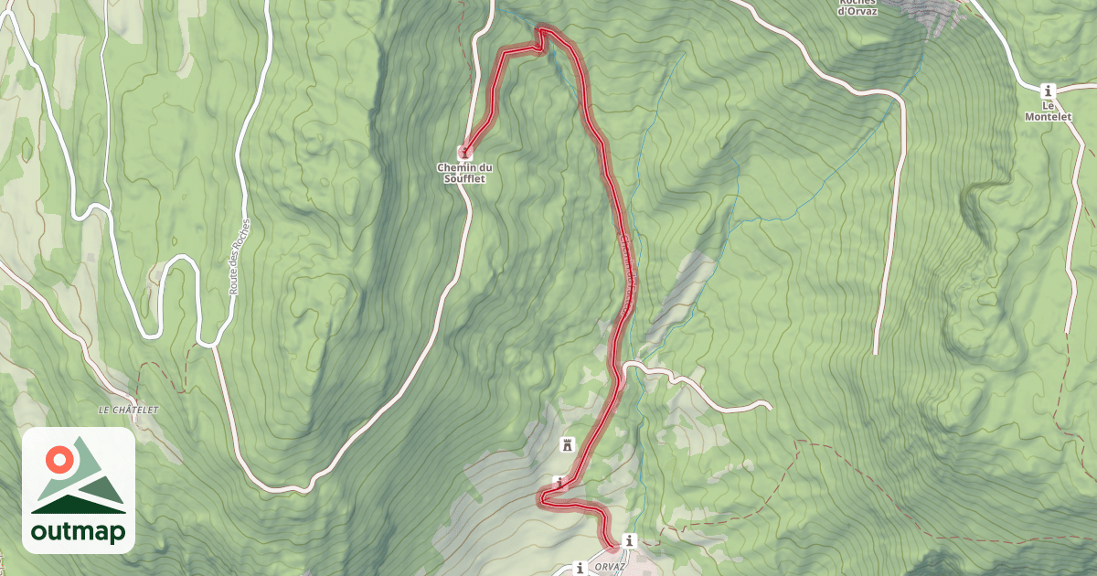 Map of Chemin du Facteur