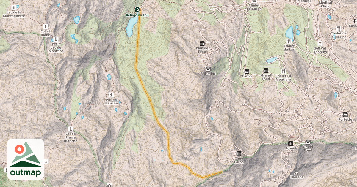 Map of Caron-Lac du Lou