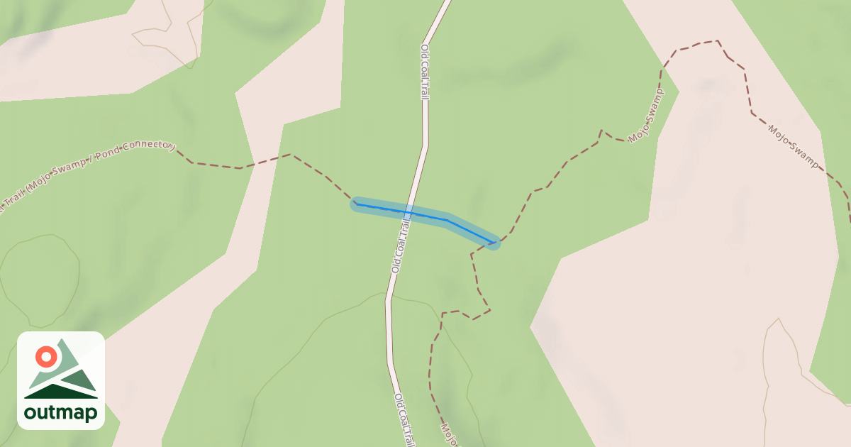 Map of XC Ski Trail (Mojo Swamp / Pond Connector)