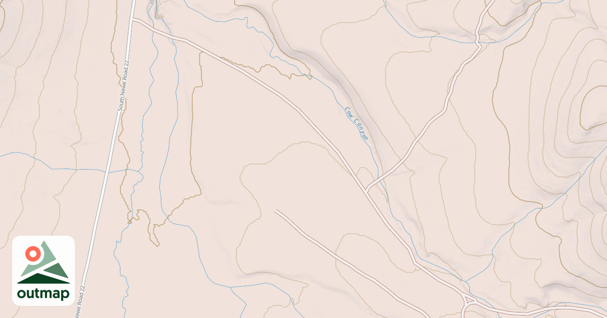 Map of COW CANYON CUTOFF