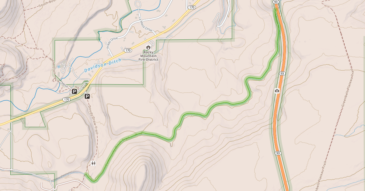Map preview of Community Ditch Trail