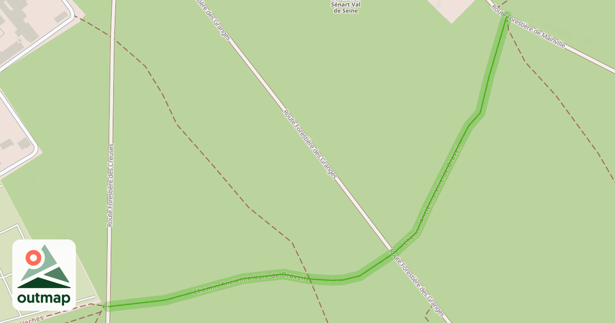 Map of Chemin Ancienne Voie de Draveil