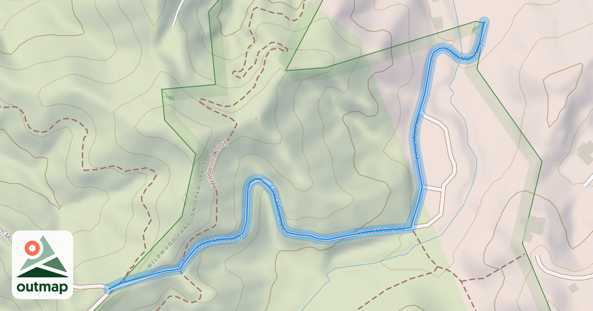 Map of Cross Motorway