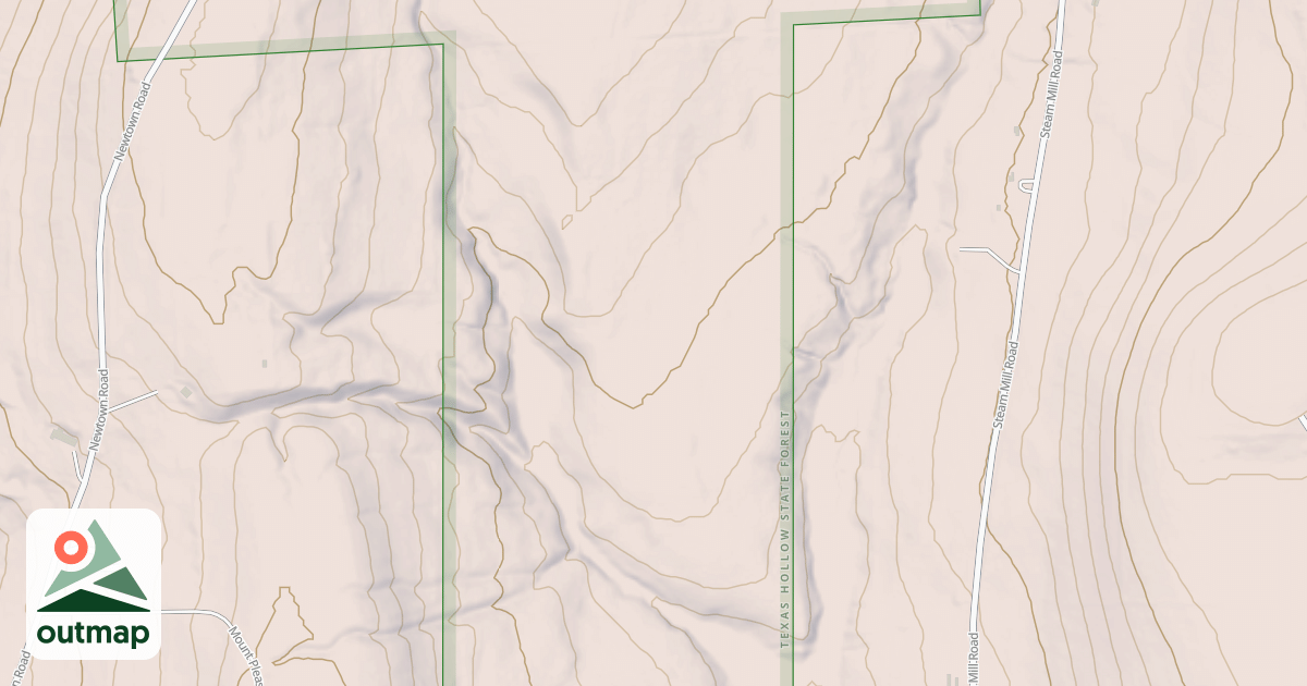 Map of Texas Hollow Trail