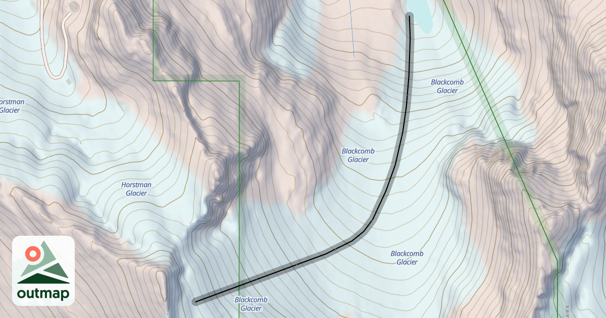 Map of Blackcomb Glacier