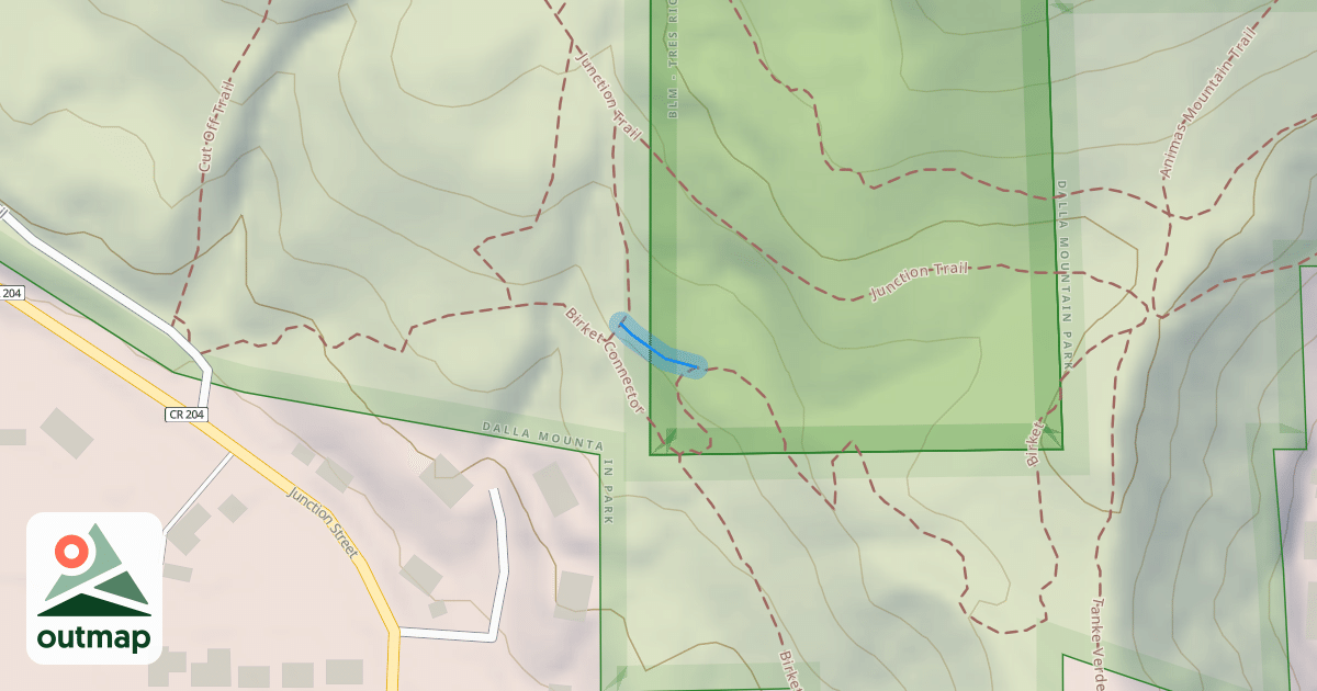 Map of Dalla Animas Connector