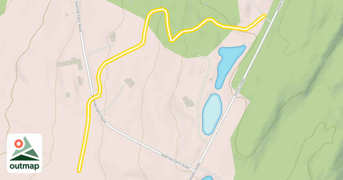 Map of Parks Connector to Morse Farm