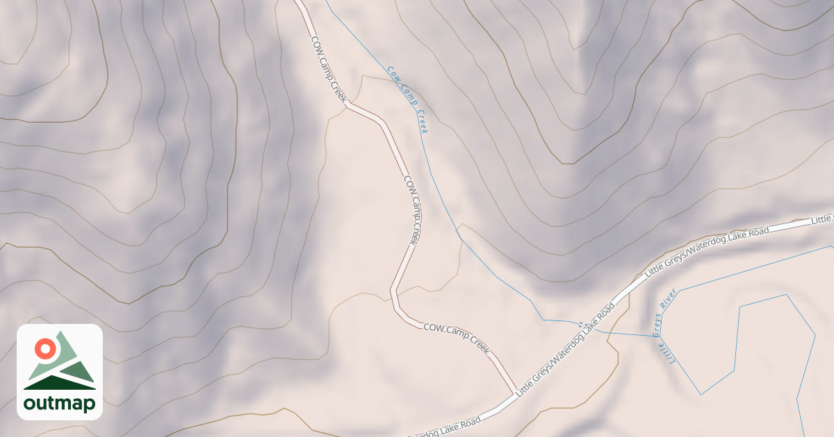 Map of COW CAMP CREEK