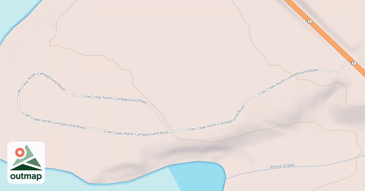 Map of COW CREEK NORTH CAMPGROUND