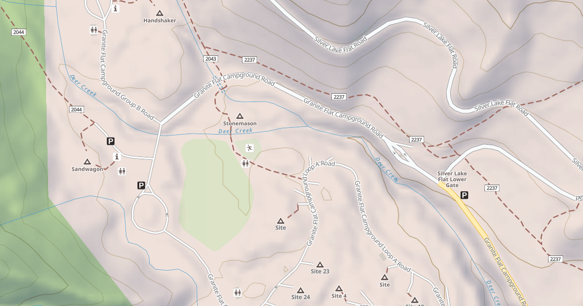 Map preview of GRANITE FLAT CAMPGROUND