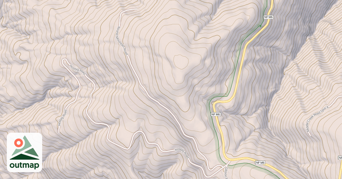 Map of ROUND MTN