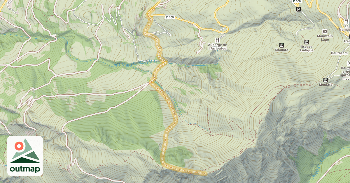 Map of Pic de Nerbiou — Pène de Sérères