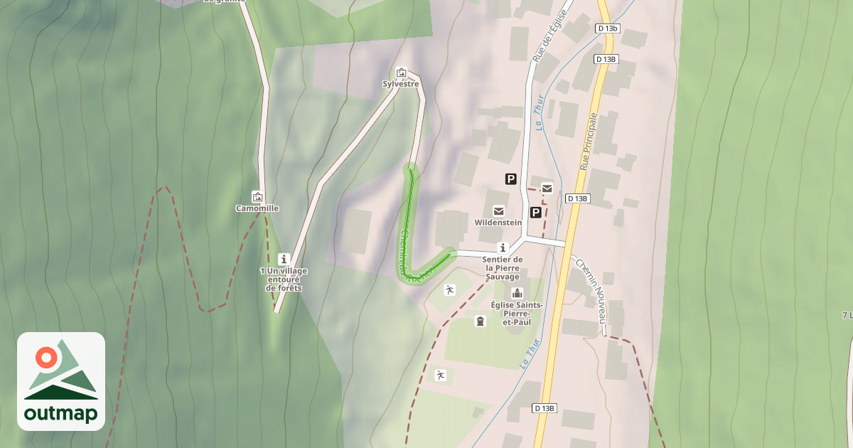 Map of Chemin du Rocher