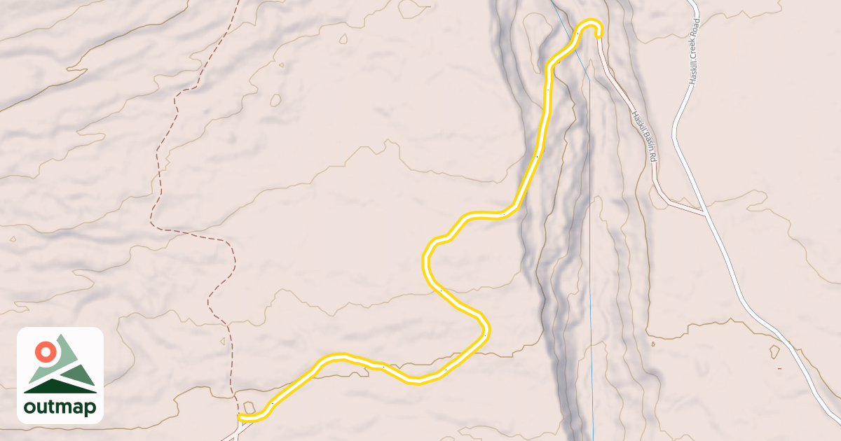 Map of Haskill Highway / Three Way Intersection