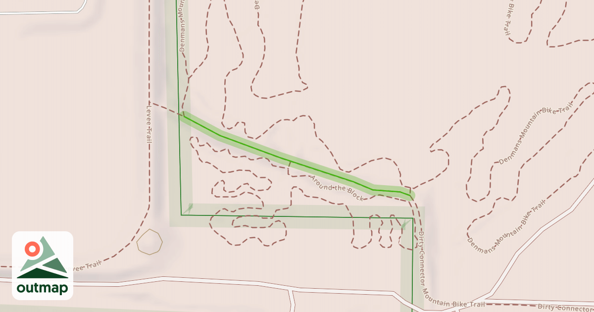 Map of Dirty Connector Mountain Bike Trail