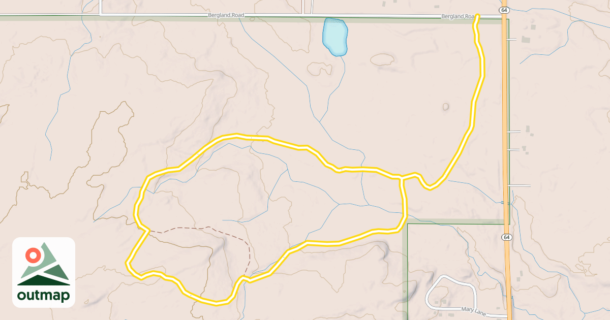 Map of Bergland Ski Trail