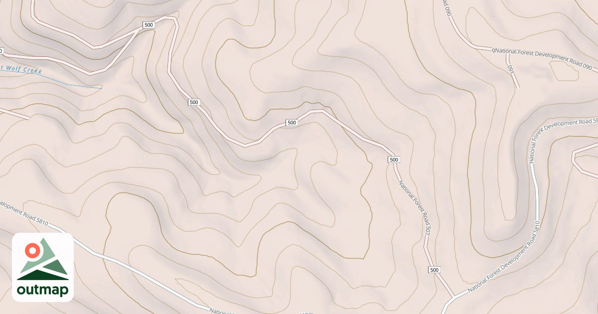 Map of USFS National Forest System Roads {CD55C287-0F95-4974-9AAB-EE30828FA297}
