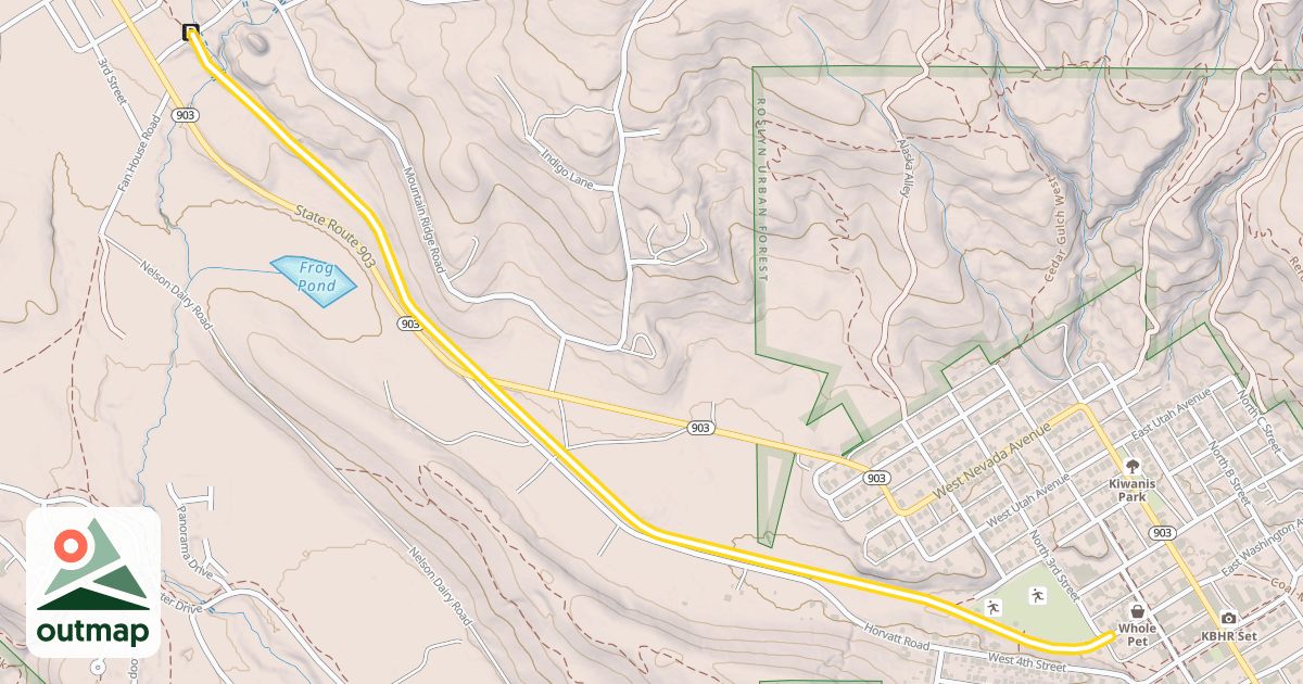 Map of Coal Mines Trail