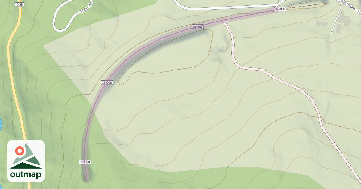 Map of Ligne Inachevée du Puy à Lalevade-d'Ardèche dite "Transcévenole"