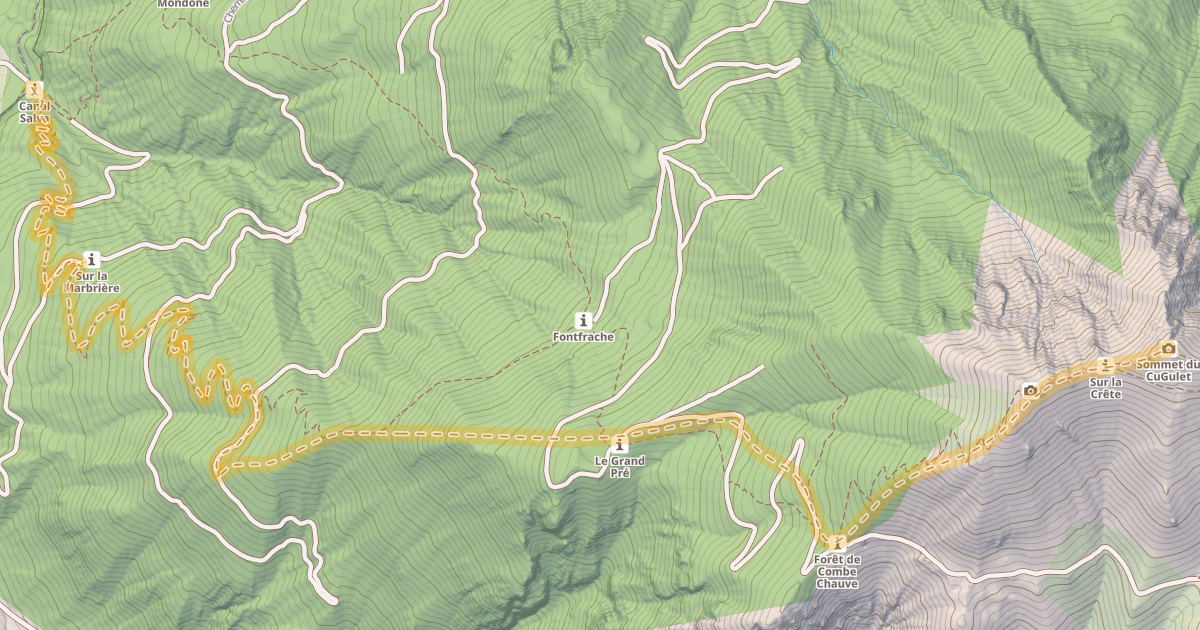Map preview of Mont Guillestre — Guillestre