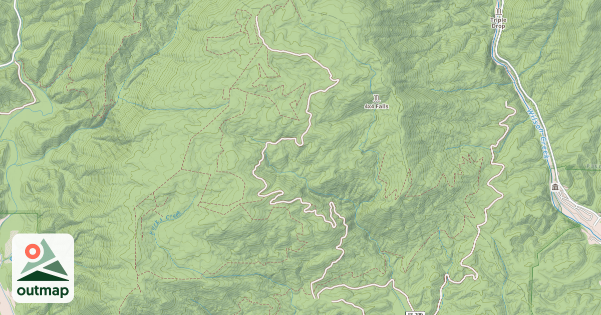 Map of BROWN MOUNTAIN