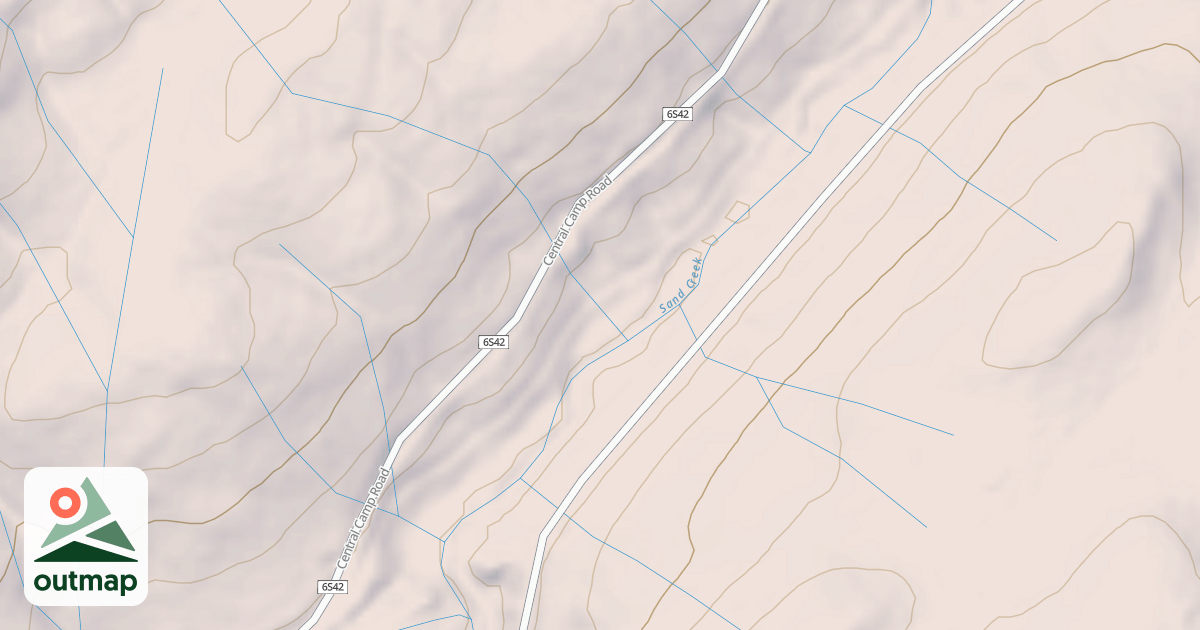 Map of CENTRAL CAMP ACCESS RD