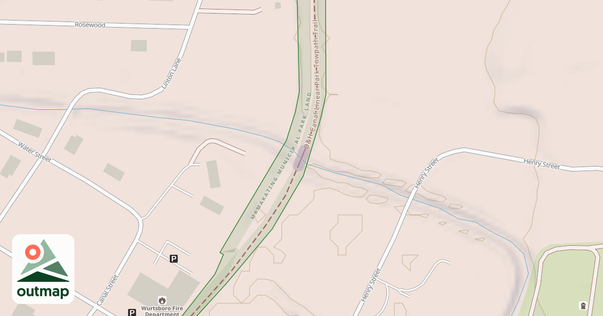 Map of D&H Canal Linear Park Towpath Trail