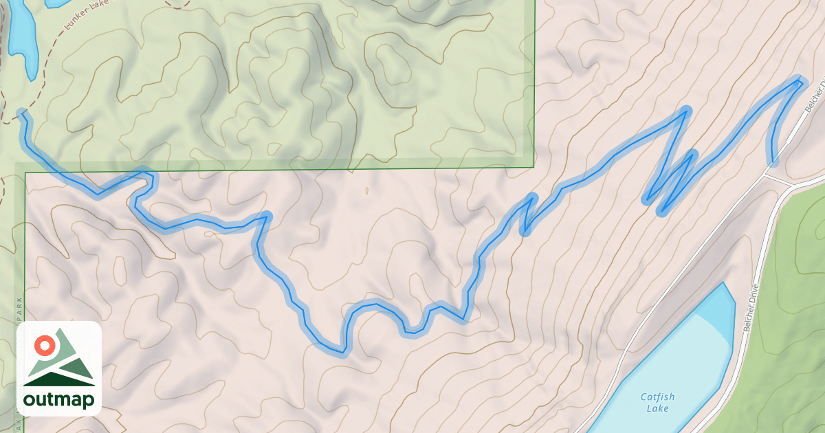 Map of Belcher Byway Trail