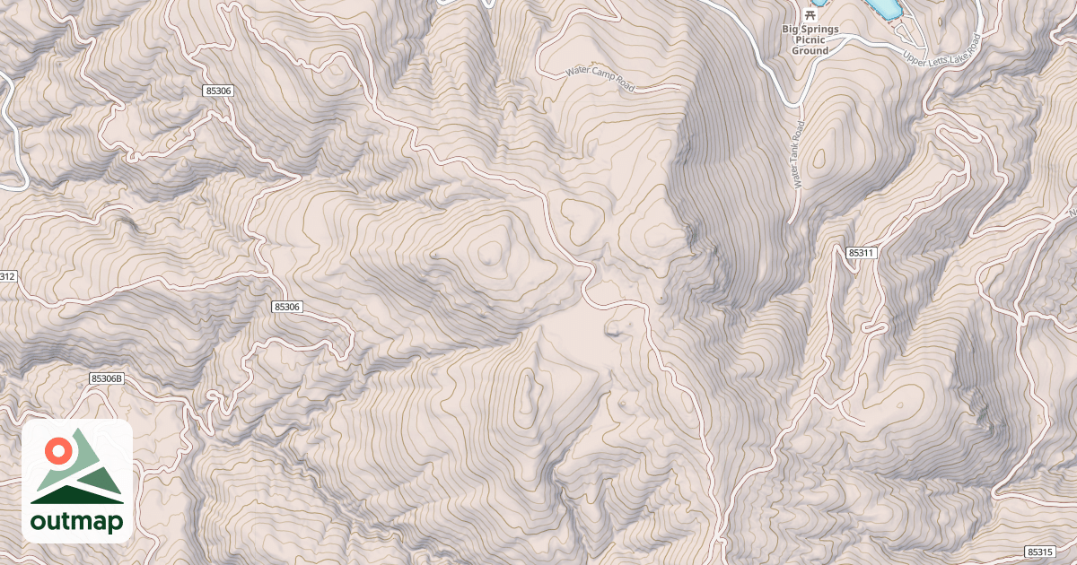 Map of BOARD CAMP RIDGE