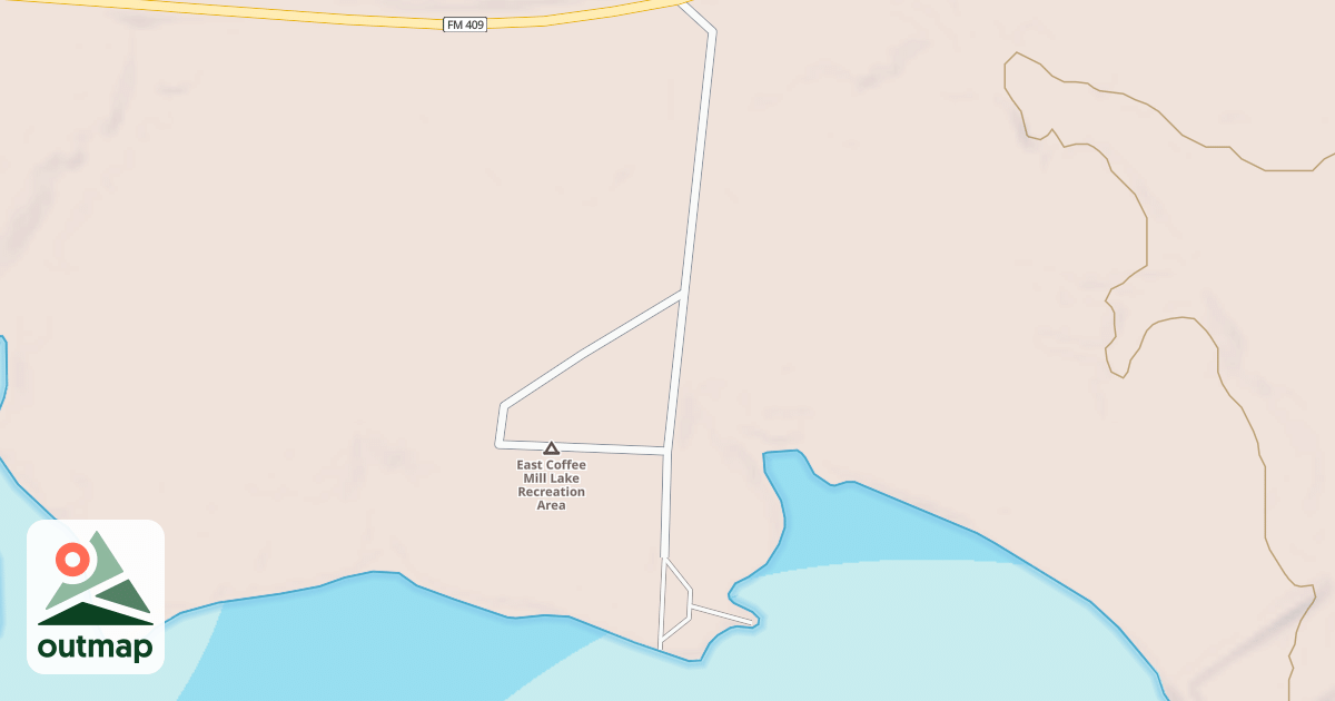 Map of COFFEE MILL LAKE in Fannin