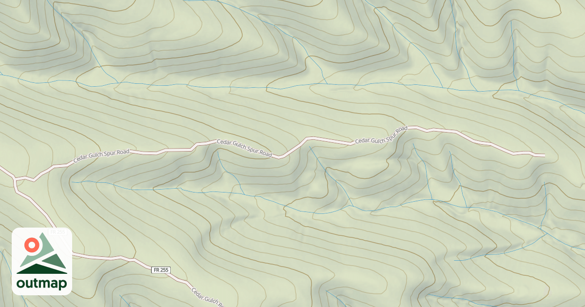 Map of CEDAR GULCH SPUR