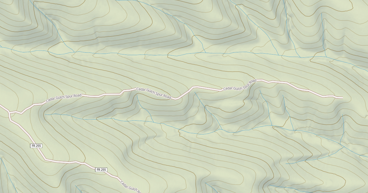 Map preview of CEDAR GULCH SPUR